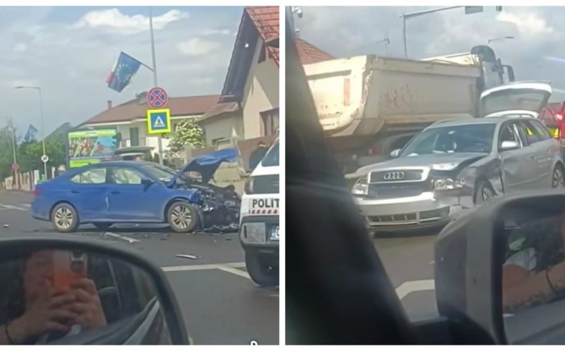 Două mașini implicate într-un accident grav la Florești. SMURD-ul a intervenit de urgență
