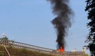 INCENDIU pe centura Vâlcele-Apahida