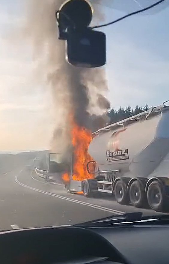 INCENDIU pe centura Vâlcele-Apahida