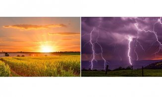 Început de weekend cu vreme la extreme! Clujul, sub atenționări Cod Galben de CANICULĂ și FURTUNI