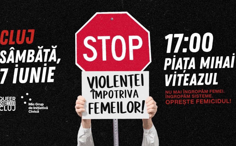 Protest la Cluj:  „Nu mai îngropăm femei. Îngropăm sisteme”