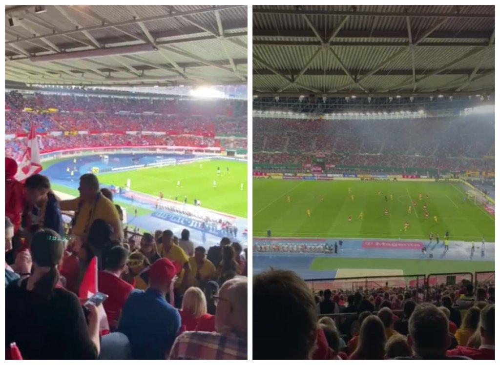 Atmosferă intensă la Viena: O familie din Cluj a trăit meciul cu Austria din tribuna gazdelor. Cât a costat biletul