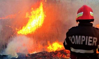 Incendiu la Jucu. Patru anexe dintr-o gospodărie au luat foc / Pompierii au intervenit cu două autospeciale