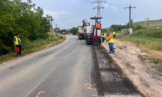 Reparații majore pe un drum județean din Cluj. Se toarnă și asfalt