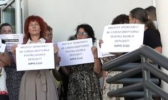 Protest spontan la Casa de Pensii Cluj: ”Ne cerem drepturile pentru munca depusă!”
