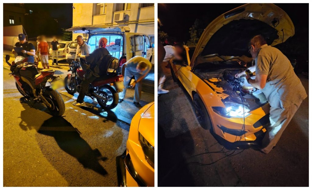 Razie de amploare în Cluj-Napoca: mașinile și motocicletele tunate, verificate la sânge. Ce sancțiuni au dat polițiștii