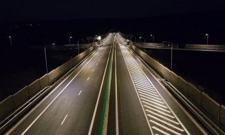 IMAGINI nocturne de pe DEx4. Au fost finalizate testele de iluminat pe noua legătură a Clujului cu A3