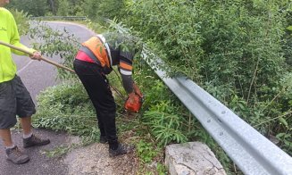 Intervenție pe un drum județean din Cluj după furtunile din ultimele zile. Ce lucrări se mai fac