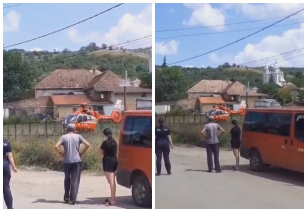 Intervenție dramatică în Cluj: Doi bărbați, salvați în ultima clipă dintr-un canal colector. Elicopterul SMURD a intervenit