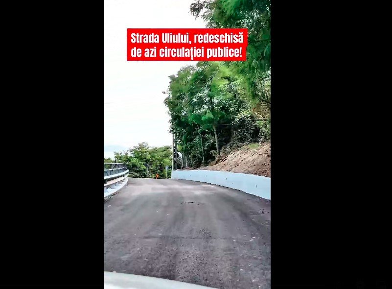 Strada Uliului, deschisă circulației publice! 40 de piloți forați, pe o lungime de 60 de metri și zid de sprijin în amonte