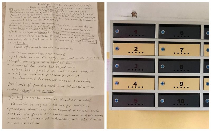 Scrisoare misterioasă cu teorii conspiraționiste, găsită din nou în cutiile poștale din Cluj. Locuitorii susțin că o primesc de ani buni