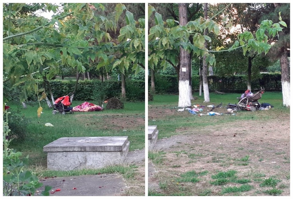 Imagine dezolantă într-un părculeț din cel mai verde cartier al Clujului: "Poliția trece zilnic, dar mizeria rămâne"