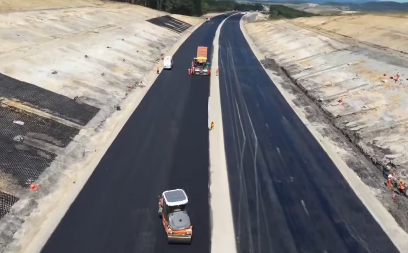 IMAGINI noi de pe A3 Cluj - Sălaj. UMB lucrează în forță pe Zimbor - Poarta Sălajului/ Ce spune șeful CNAIR despre stadiul lucrărilor