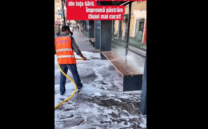 Zona Gării din Cluj-Napoca, cele mai dificile din oraș privind întreținerea curățeniei