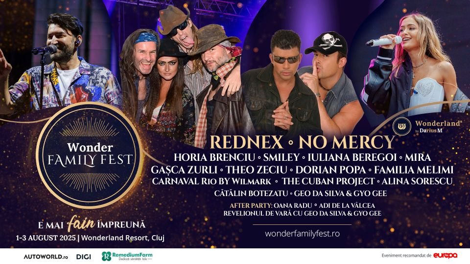 Mai sunt 3 zile până la Wonder Family Fest, cel mai mare festival de familii din România. Tot ce trebuie să știi despre activități, acces la festival, food zones, obiectele interzise