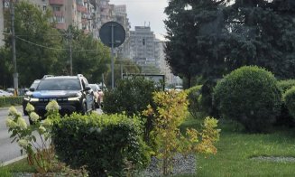 Cluj-Napoca: Vizibilitate obturată de afișe și boscheți / ”Dacă nu ieși până pe jumătate din banda 3, nu vezi mai deloc”