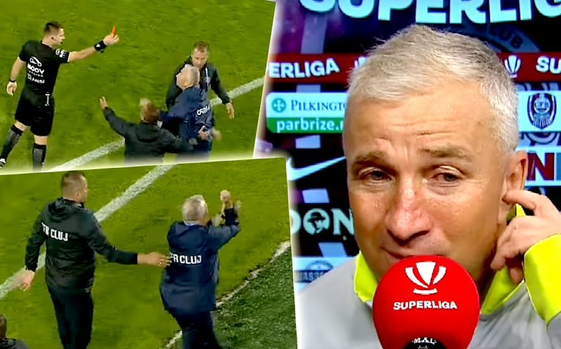 SCANDAL la CFR - Craiova: Dan Petrescu, cartonaș roșu și trimis în tribune. Ce a făcut ”Bursucul” în timpul meciului