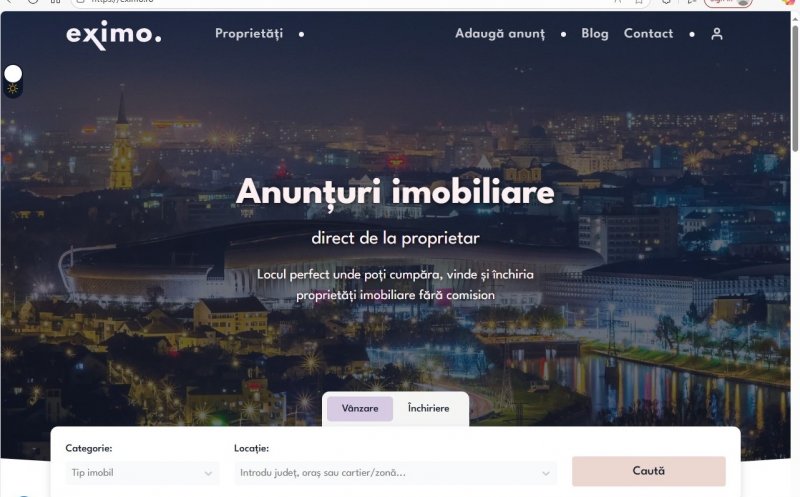 S-a lansat eximo.ro: Platforma imobiliară clujeană care elimină cârligele și comisioanele imobiliare