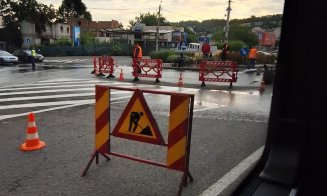 Săpături într-un sens giratoriu din Mănăștur: ”De evitat, traficul e praf!”