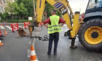 Săpături într-un sens giratoriu din Mănăștur: ”De evitat, traficul e praf!”
