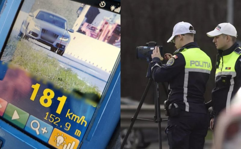 Tânăr de 20 de ani, prins cu 181 km/h pe un drum din Cluj. ADIO permis, dar să vezi ce amendă are de plătit!