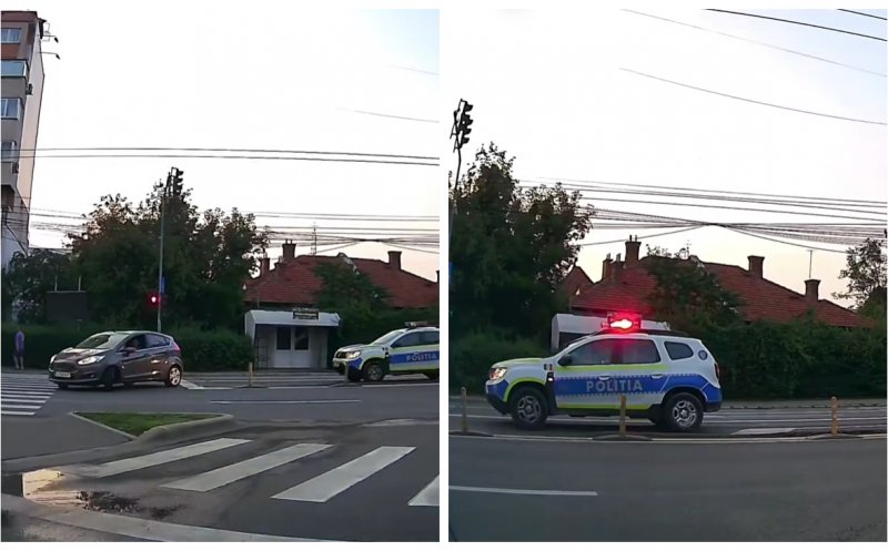 Un șofer din Dolj și-a făcut singur beleaua în traficul din Cluj: manevră ilegală, exact lângă o autospecială de Poliție