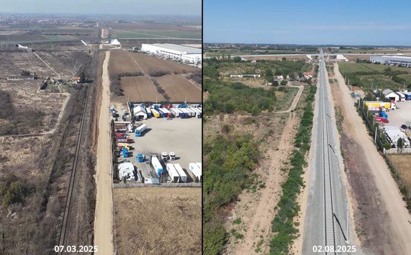 IMAGINI cu cei 7 kilometri de cale ferată nouă, parte a proiectului Cluj-Napoca – Episcopia Bihor – Frontieră Ungaria