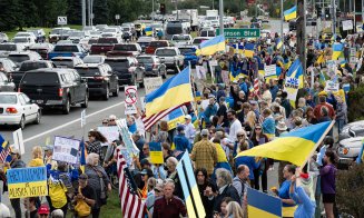 Proteste pro-Ucraina în Alaska înainte de întâlnirea Trump - Putin