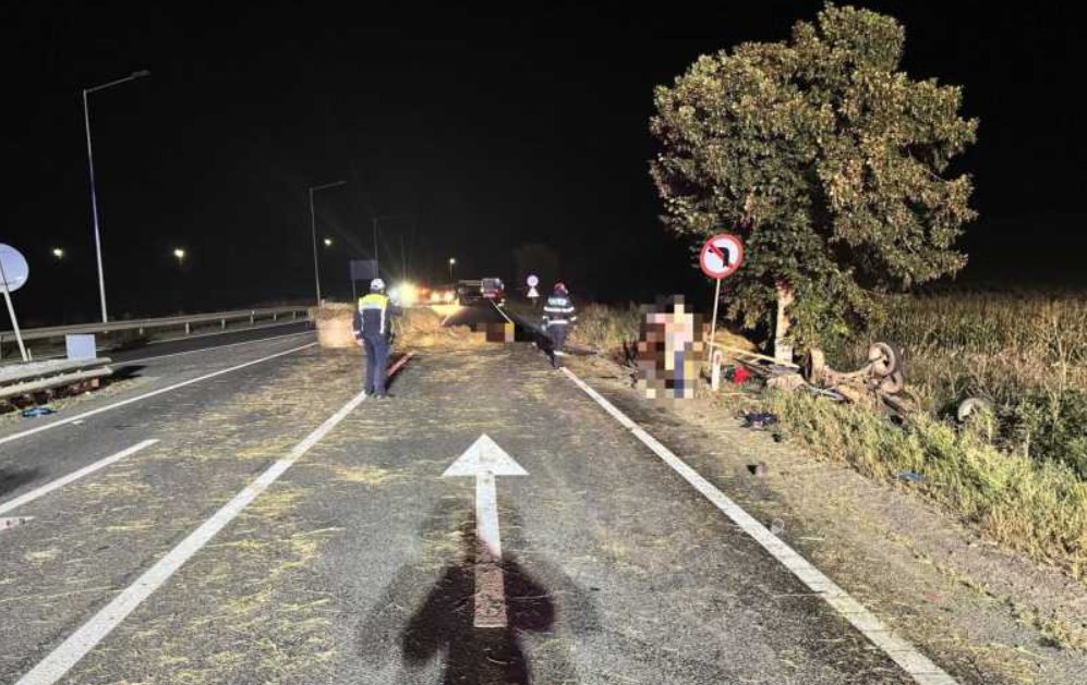 Accident devastator: o autoutilitară condusă de un clujean a lovit două căruțe. Un mort și trei răniți