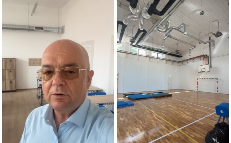 De ziua lui, primarul Emil Boc a verificat lucrările la o școală din Cluj aflată în modernizare