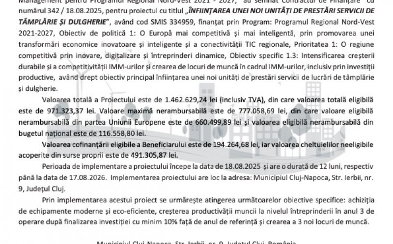 Comunicat de presa