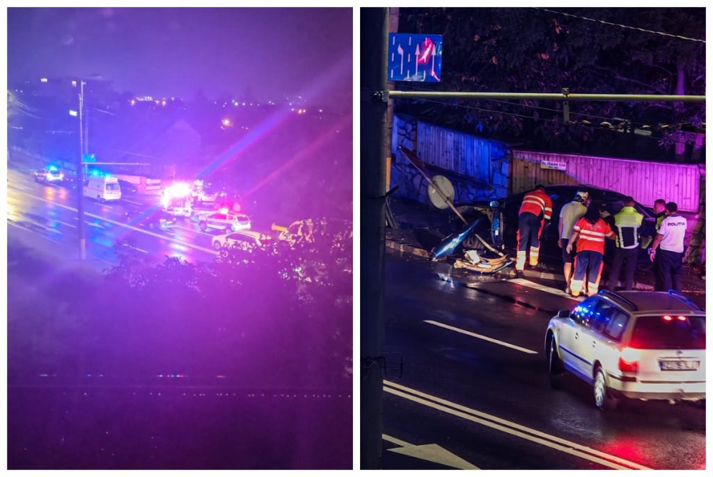 Accident rutier GRAV în apropiere de podul IRA din Cluj. Un echipaj SMURD a intervenit de urgență