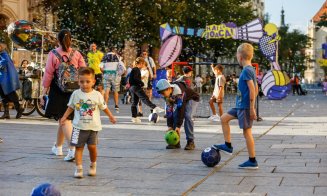 Cluj-Napoca, un loc de joacă pentru toată familia în weekend. Cum s-au distrat clujenii: Imagini din centrul orașului