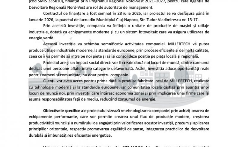 Comunicat de presa
