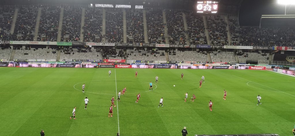 Derby fără învingătoare pe Cluj Arena. Universitatea și CFR au remizat spectaculos în primul duel direct al sezonului