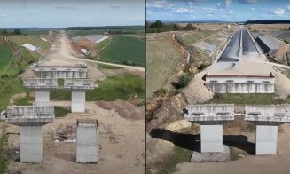 Noi IMAGINI de pe Autostrada Transilvania. Avansul constructorului român pe tronsonul abandonat de Bechtel: "Le trebuie mult curaj"