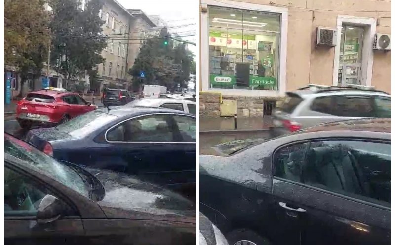 Ploaie torențială și grindină în centrul Clujului. Vreme instabilă toată săptămâna