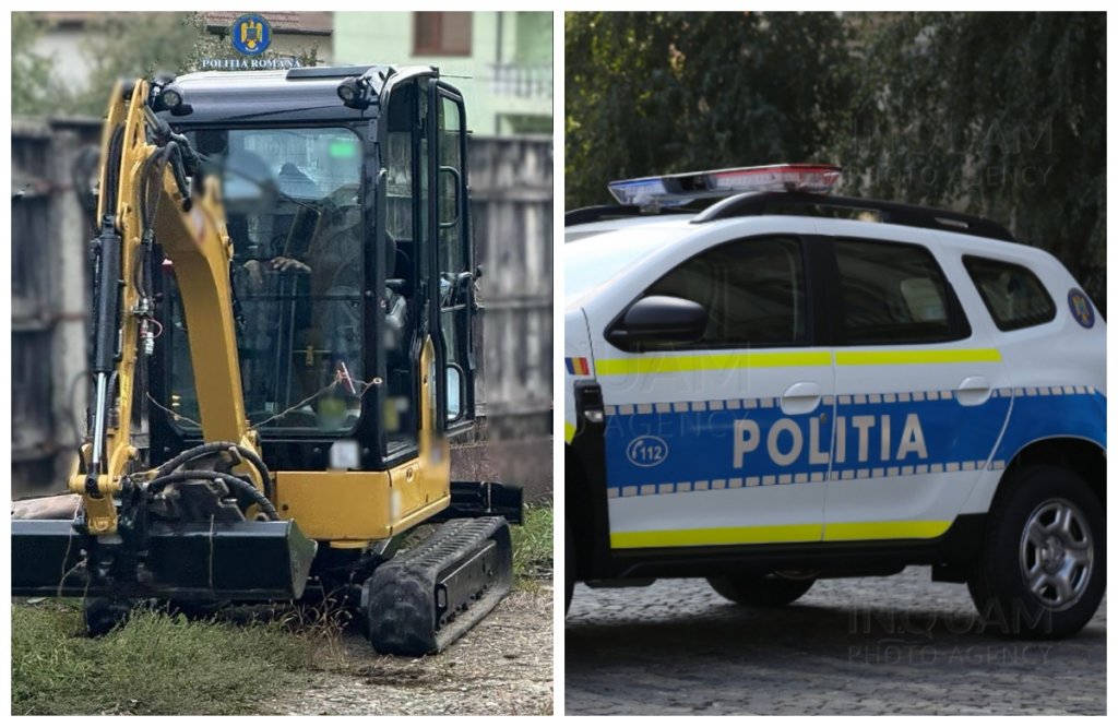 Acțiune de amploare a polițiștilor și jandarmilor clujeni: amenzi, permise reținute și un utilaj furat din Belgia descoperit