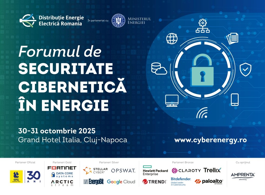 DEER organizează cea de-a treia ediție a Forumului de Securitate Cibernetică în Energie, în parteneriat cu Ministerul Energiei