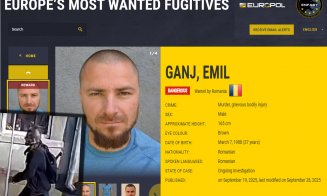 3 luni de la UCIDEREA cu toporul a tinerei de 23 de ani din Mureș / Emil Gânj e LIBER, deși a fost plasat pe lista celor mai căutați criminali din Europa