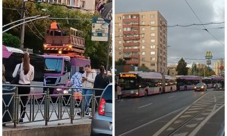 Circulația troleibuzelor a fost blocată în Mănăștur din cauza unei defecțiuni electrice