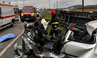 Accident extrem de grav pe un drum din Cluj. Două persoane au murit / Traficul este blocat pe ambele sensuri