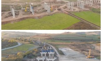 Autostrada Transilvania: IMAGINI cu lucrările la viaductele de pe Lotul Nădășelu – Zimbor. Peste 300 de muncitori și zeci de utilaje pe șantier