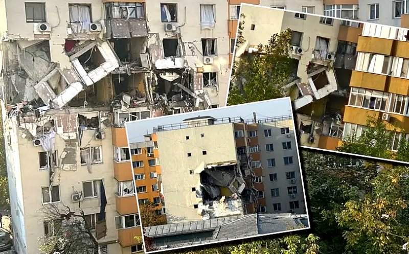 RISC de COLAPS a blocului explodat în această dimineață / Locatari EVACUAȚI și nimeni nu are voie să revină acasă