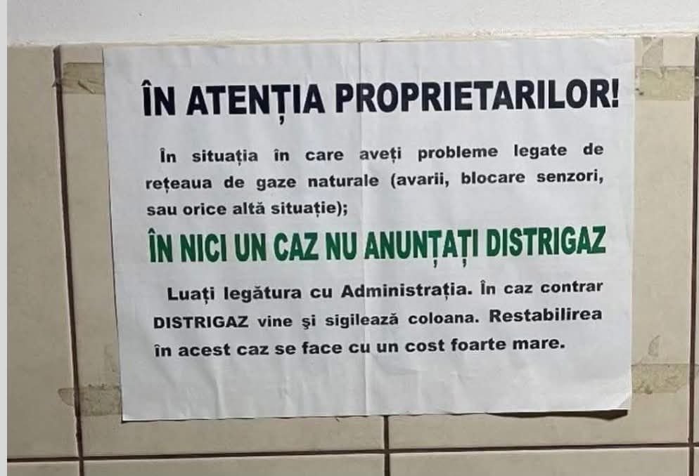 Distrigaz, BAU-BAU-ul de care fug asociațiile de locatari. Pentru că NU rezolvă probleme, ci doar cere bani