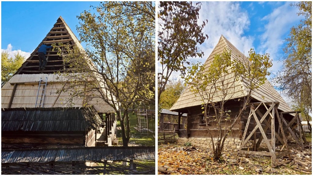 Casele tradiționale din Parcul Etnografic „Romulus Vuia” din Hoia prind din nou viață