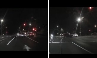 Accidentul de lângă Cluj Arena, surprins de o cameră de bord: o tânără de 24 de ani a rămas încarcerată după ce mașina ei s-a răsturnat