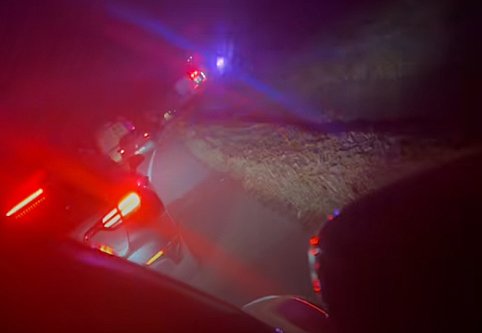 A luat FOC o mașină pe centura Vâlcele-Apahida