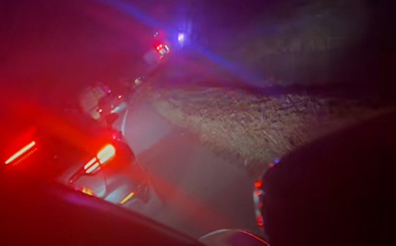 A luat FOC o mașină pe centura Vâlcele-Apahida