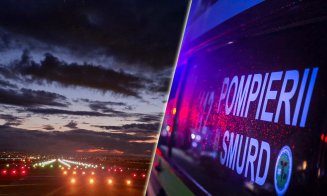URGENȚĂ medicală pe aeroportul din Cluj-Napoca. Pilot preluat inconștient din aeronavă cu ambulanța / Aterizările şi decolările au fost oprite